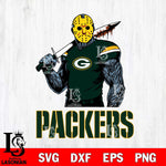 Green Bay Packers Jason Voorhees 7 Svg Eps Dxf Png File, Digital Download