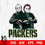 Green Bay Packers Jason Voorhees 8 Svg Eps Dxf Png File, Digital Download