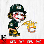 Green Bay Packers Jigsaw Piss On Chicago Bears Svg Eps Dxf Png File, Digital Download, Instant Download