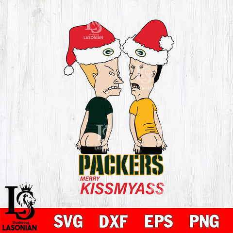 Green Bay Packers Merry KissMyass Svg Eps Dxf Png File,NCAA Svg Files,Digital Download,Sublimation,Instant Download