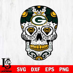 Green Bay Packers Mexico Skull SVG 2