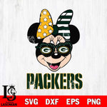 Green Bay Packers Minnie Mouse Love 2, Svg Eps Dxf Png File, Digital Download