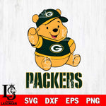 Green Bay Packers Pooh Bear Disney, Svg Eps Dxf Png File, Digital Download