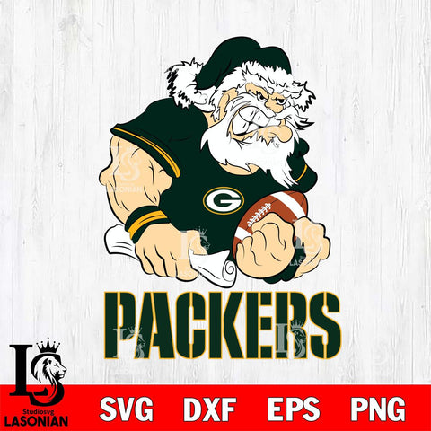 Green Bay Packers Santa Claus Angry Svg Eps Dxf Png File,NFL Svg Files,Digital Download,Sublimation,Instant Download