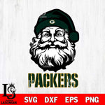 Green Bay Packers Santa Claus Christmas Svg Eps Dxf Png File,NFL Svg Files,Digital Download,Sublimation,Instant Download