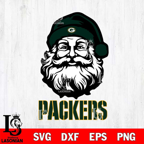 Green Bay Packers Santa Claus Christmas Svg Eps Dxf Png File,NFL Svg Files,Digital Download,Sublimation,Instant Download