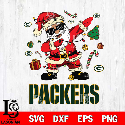 Green Bay Packers Santa Claus Football Svg Eps Dxf Png File,NFL Svg Files,Digital Download,Sublimation,Instant Download