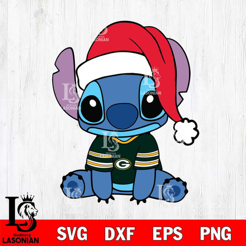 Green Bay Packers Stitch Merry Christmas Svg Eps Dxf Png File, Digital Download, Instant Download