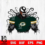 Green Bay Packers Venom Marvel Svg Eps Dxf Png File, Digital Download, Instant Download