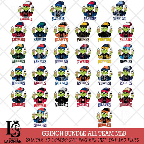 Grinch 2 coffee MLB ALL TEAM Svg Eps Dxf Png File, Digital Download, Instant Download