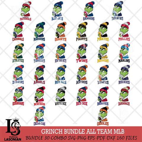 Grinch Bougie Leopard MLB ALL TEAM Svg Eps Dxf Png File, Digital Download, Instant Download