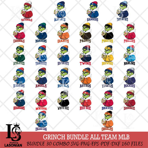 Grinch Bougie Sport MLB ALL TEAM Svg Eps Dxf Png File, Digital Download, Instant Download