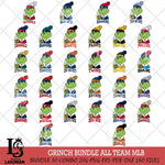 Grinch hat MLB ALL TEAM Svg Eps Dxf Png File, Digital Download, Instant Download