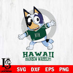 Hawaii Rainbow Warriors Bandit Heeler Rugby Svg Eps Dxf Png File, Digital Download ,Instant Download, Cricut File