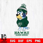 Hawaii Rainbow Warriors Bluey Hoodie rugby Svg Eps Dxf Png File, Digital Download ,Instant Download, Cricut File