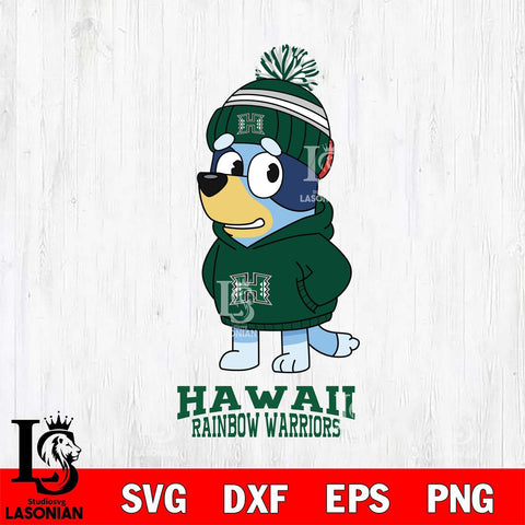 Hawaii Rainbow Warriors Bluey Hoodie rugby Svg Eps Dxf Png File, Digital Download ,Instant Download, Cricut File