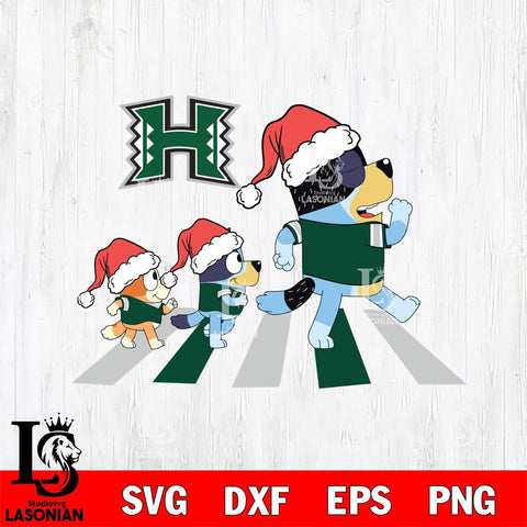 Hawaii Rainbow Warriors Family Bluey Walking Christmas Svg Eps Dxf Png File, Digital Download, Instant Download