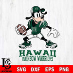 Hawaii Rainbow Warriors Goofy Disney, Svg Eps Dxf Png File, Digital Download