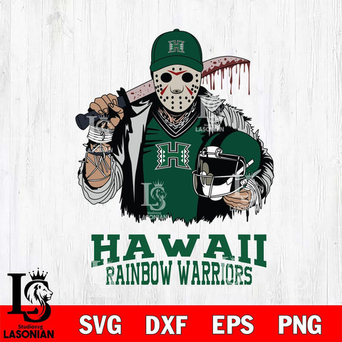 Hawaii Rainbow Warriors Jason Voorhees 2 Svg Eps Dxf Png File, Digital Download