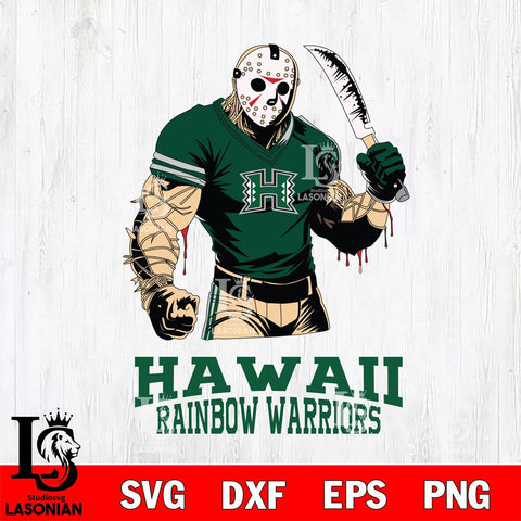 Hawaii Rainbow Warriors Jason Voorhees Svg Eps Dxf Png File, Digital Download