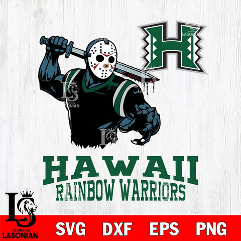 Hawaii Rainbow Warriors Jason Voorhees 5 Svg Eps Dxf Png File, Digital Download