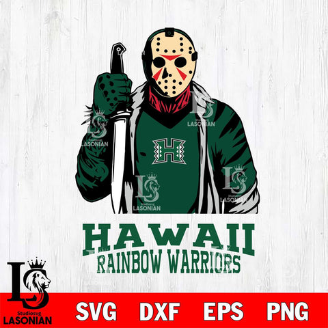 Hawaii Rainbow Warriors Jason Voorhees 6 Svg Eps Dxf Png File, Digital Download