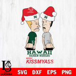 Hawaii Rainbow Warriors Merry KissMyass Svg Eps Dxf Png File,NCAA Svg Files,Digital Download,Sublimation,Instant Download