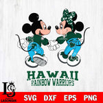 Hawaii Rainbow Warriors Mickey Minnie Valentine Rugby Svg Eps Dxf Png File, Digital Download ,Instant Download, Cricut File