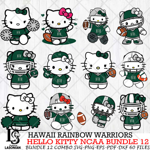 Hawaii Rainbow Warriors NCAA Bundle 12 Svg Eps Dxf Png File, NCAA svg, Digital Download, Instant Download