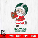 Hawaii Rainbow Warriors Santa Claus Cute Svg dxf eps png pdf file,NCAA svg,Digital Download,Cricut file