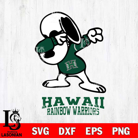 Hawaii Rainbow Warriors Snoopy Sport 3 Svg Eps Dxf Png File, Digital Download