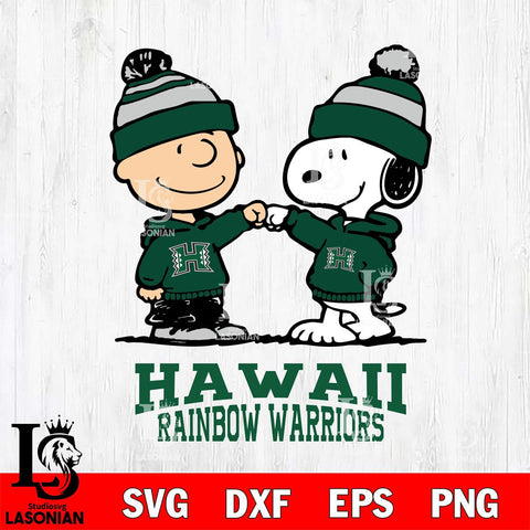 Hawaii Rainbow Warriors Snoopy Sport 9 Svg Eps Dxf Png File, Digital Download