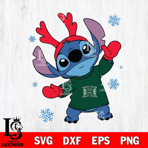 Hawaii Rainbow Warriors Stitch Santa Christmas Svg Eps Dxf Png File, Digital Download, Instant Download