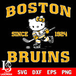 Hello Kitty Boston Bruins Hockey 2 Svg Eps Dxf Png File, NHL svg, Digital Download, Instant Download