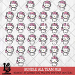 Hello Kitty Pink Baseball 10  Svg Eps Dxf Png File, MLB svg, Digital Download, Instant Download