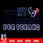 Houston Texans heart Beats svg eps dxf png file ,di ,eps,dxf,png file , digital download