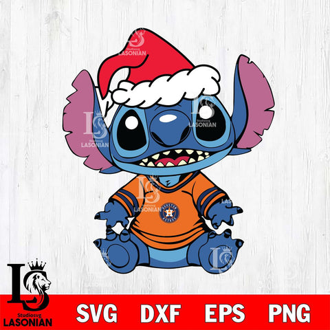 Houston Astros Baby Stitch Christmas SVG DXF EPS PNG file, Cut file cricut, Instant Download