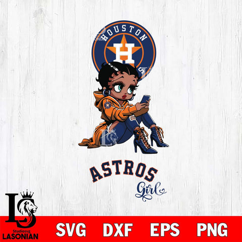 Houston Astros Beauty Black Fan Girl Football