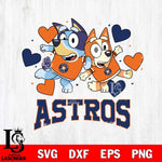 Houston Astros Bluey & Bingo 10 Svg Eps Dxf Png File, MLB svg, Digital Download, Instant Download