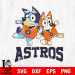 Houston Astros Bluey & Bingo 13 Svg Eps Dxf Png File, MLB svg, Digital Download, Instant Download