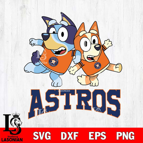 Houston Astros Bluey & Bingo 13 Svg Eps Dxf Png File, MLB svg, Digital Download, Instant Download