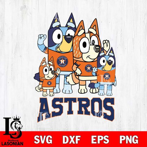 Houston Astros Bluey & Bingo 14 Svg Eps Dxf Png File, MLB svg, Digital Download, Instant Download