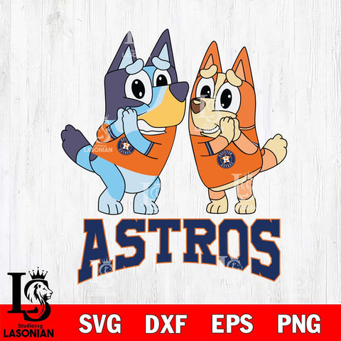 Houston Astros Bluey & Bingo 15 Svg Eps Dxf Png File, MLB svg, Digital Download, Instant Download