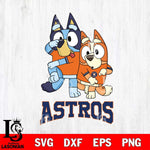 Houston Astros Bluey & Bingo 18 Svg Eps Dxf Png File, MLB svg, Digital Download, Instant Download