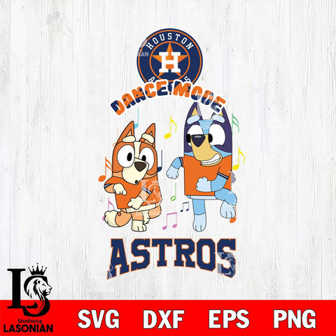 Houston Astros Bluey Bingo Svg Eps Dxf Png File, MLB svg, Digital Download, Instant Download