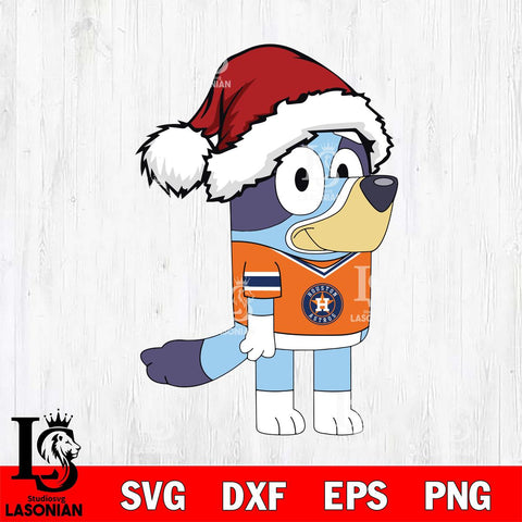 Houston Astros Bluey Cartoon Christmas Svg Eps Dxf Png File, Digital Download, Instant Download