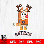 Houston Astros Bluey Chilli Christmas Deer Svg Eps Dxf Png File, Digital Download