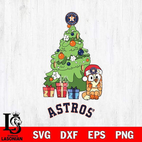 Houston Astros Bluey Chilli Christmas Tree Svg Eps Dxf Png File, Digital Download