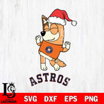 Houston Astros Bluey Chilli Happy Christmas Svg Eps Dxf Png File, Digital Download