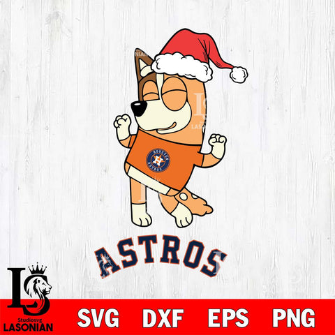 Houston Astros Bluey Chilli Happy Christmas Svg Eps Dxf Png File, Digital Download